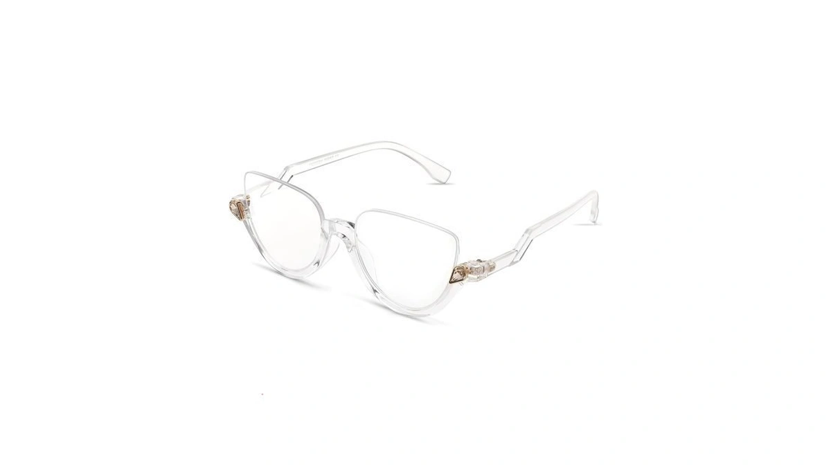 Feisedy Reading Glasses For Women Fashion Half Frame Cat Eye