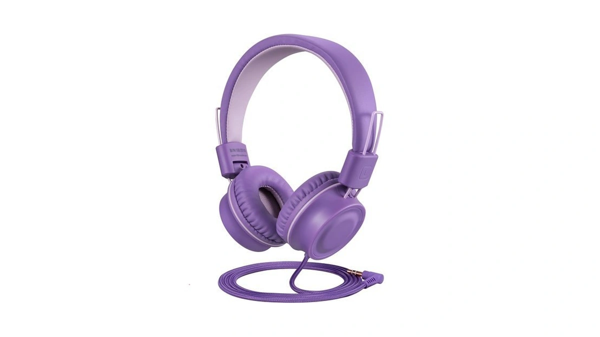 Irag J01 Kids Headphones Wired On-ear Foldable 3.5mm Jack Cord,
