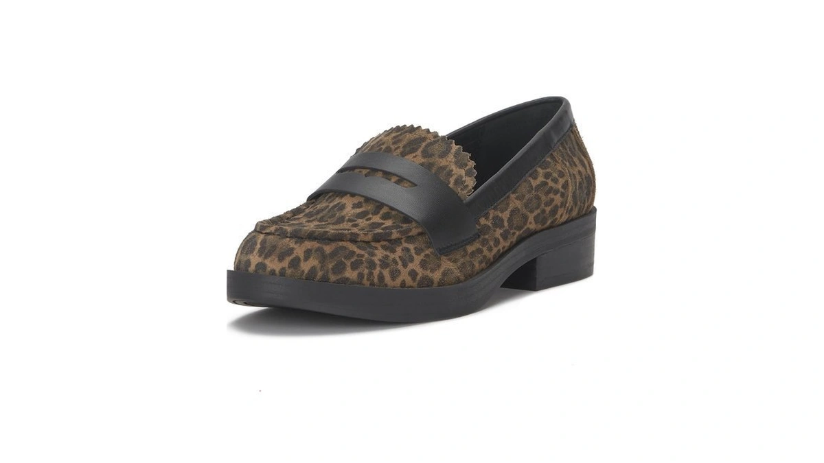 Lucky Brand Floriss Penny Loafer, Natural/black, 5.5