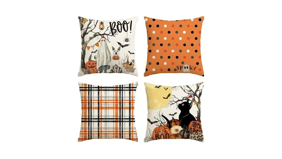 Avoin Colorlife Halloween Boo Dead Tree Ghost Spooky Dog Polka
