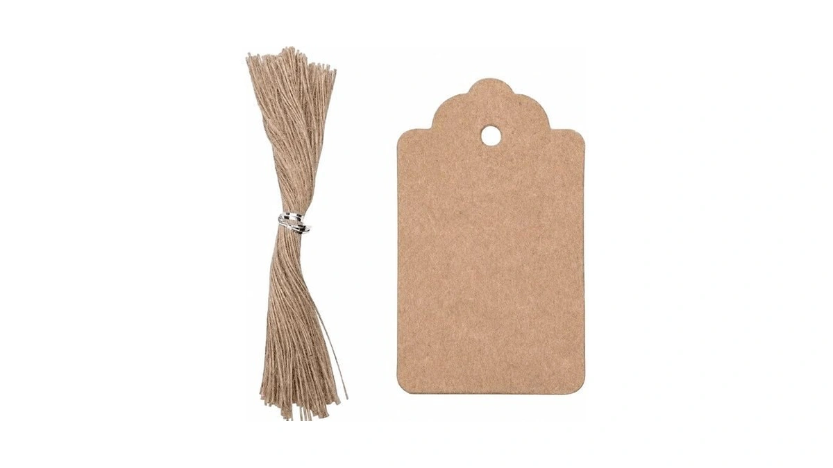 100 Pcs Kraft Paper Hang Tags, Portable Cordless Handheld 6-in-1