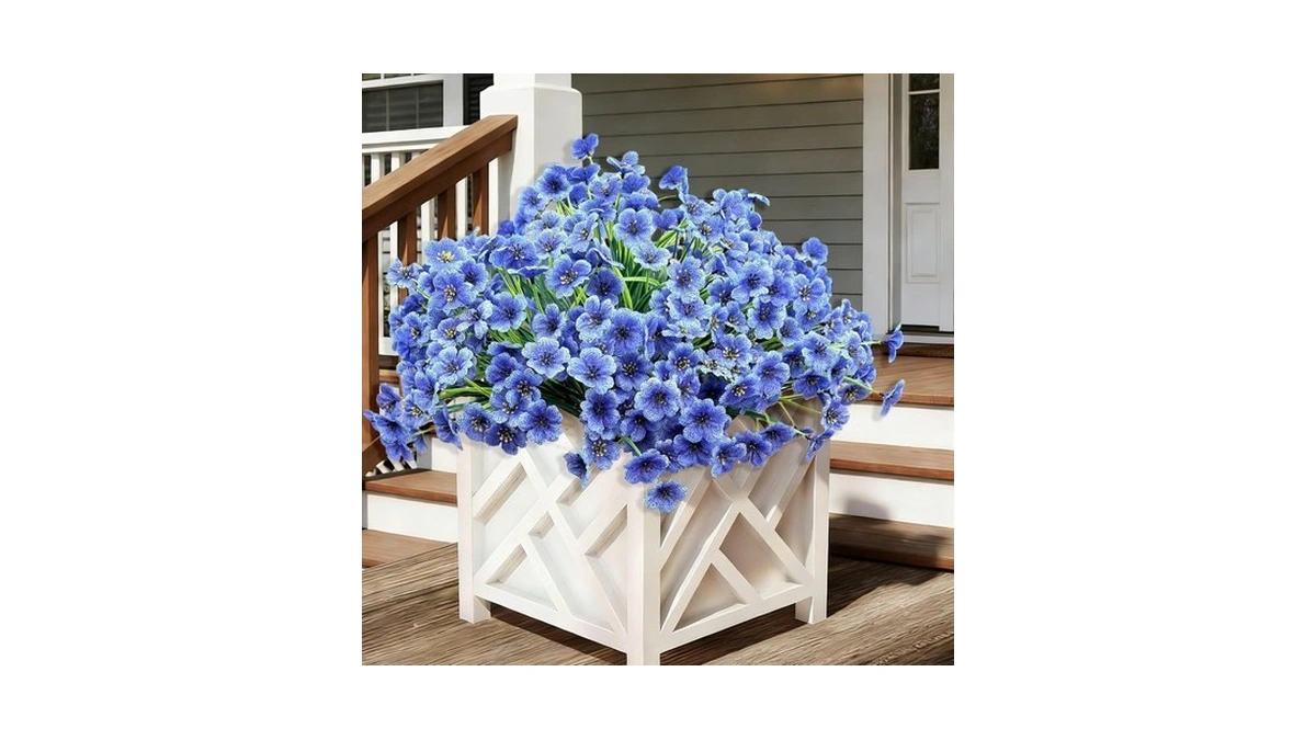 20 Bundles Artificial Flowers For Outdoors,uv Resistant Fake Flowers With