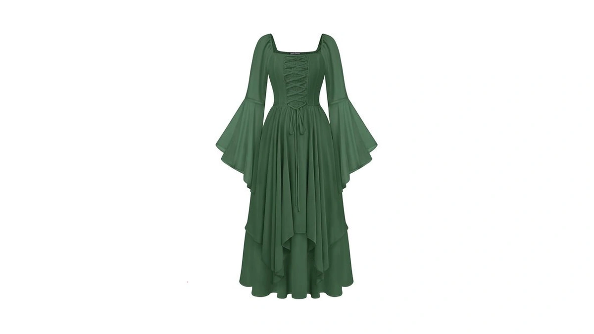 Scarlet Darkness Renaissance Costume Women Ren Faire Dress Fairy Dresses