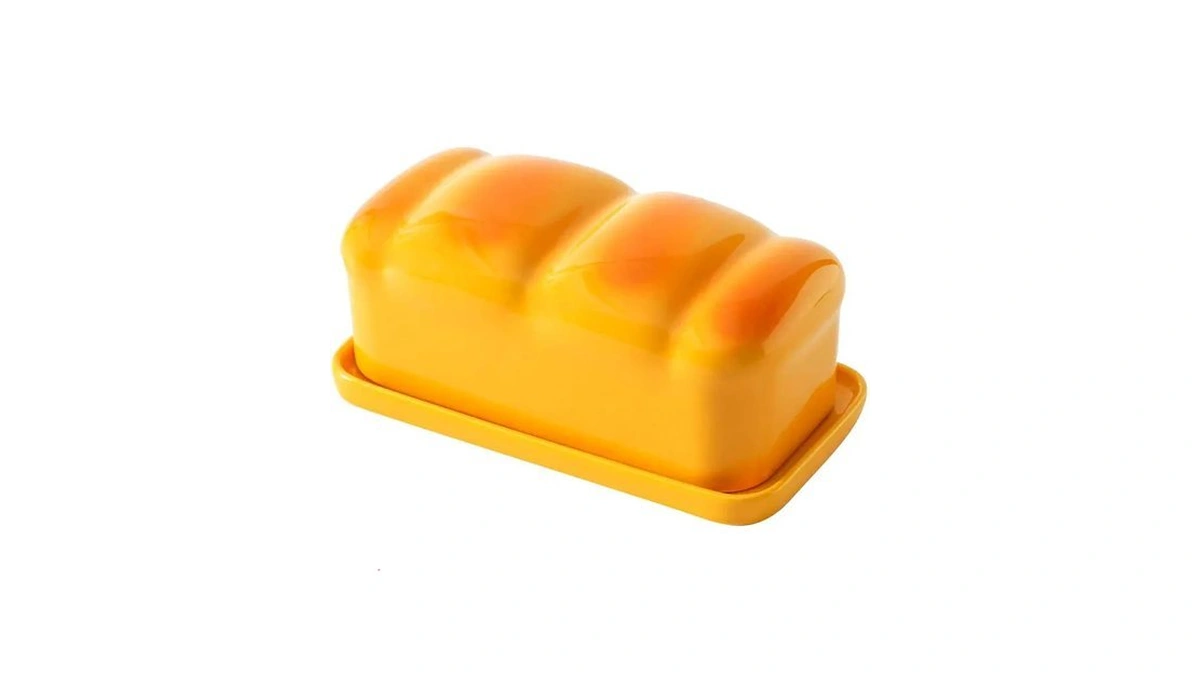 Howise Ceramic Breard Butter Dish With Lid, Porcelain Large Butter