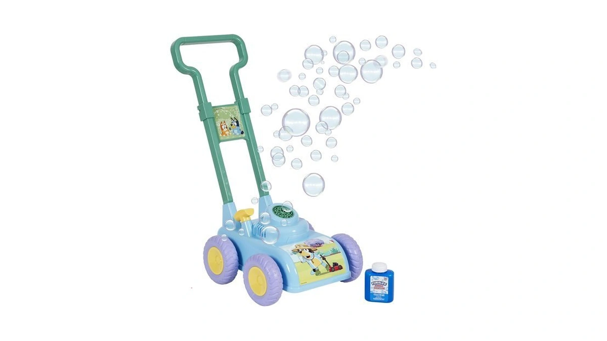 Bluey Bubble Lawn Mower For Toddlers, Bubble Blowing Machine With