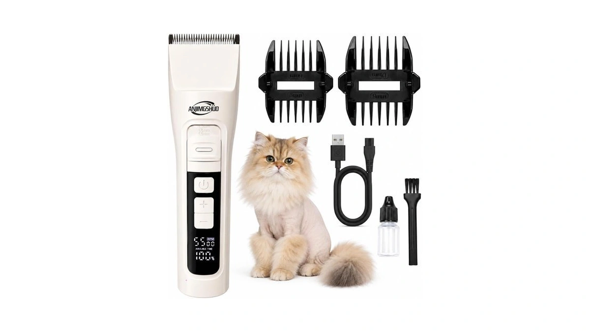 Dog Grooming Clippers With Led Display & Light For Dogs