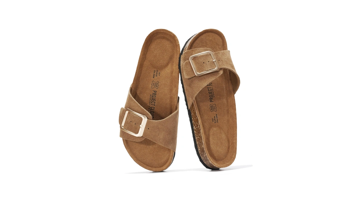 Project Cloud 100% Genuine Leather Sandals Women Comfortable Womens Slides