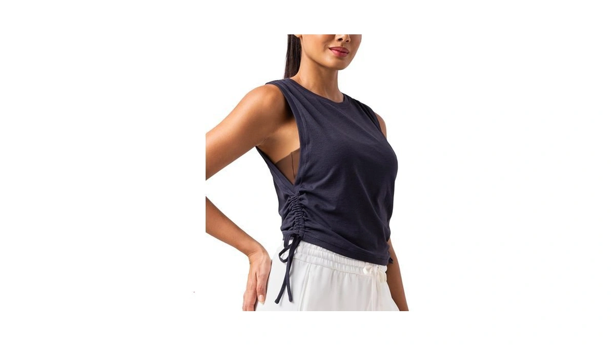 Colorfulkoala Women's Sleeveless Workout Athletic Tank Top Blue Ink
