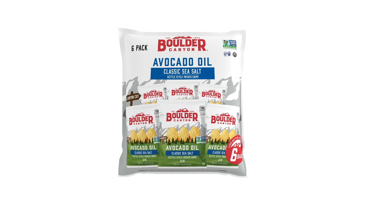 Boulder Canyon Avocado Oil Sea Salt Potato Chips, 1.25 Oz