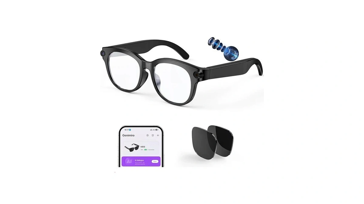 Mingdaln Ai Smart Glasses With Camera, Hd Bluetooth Camera Glasses