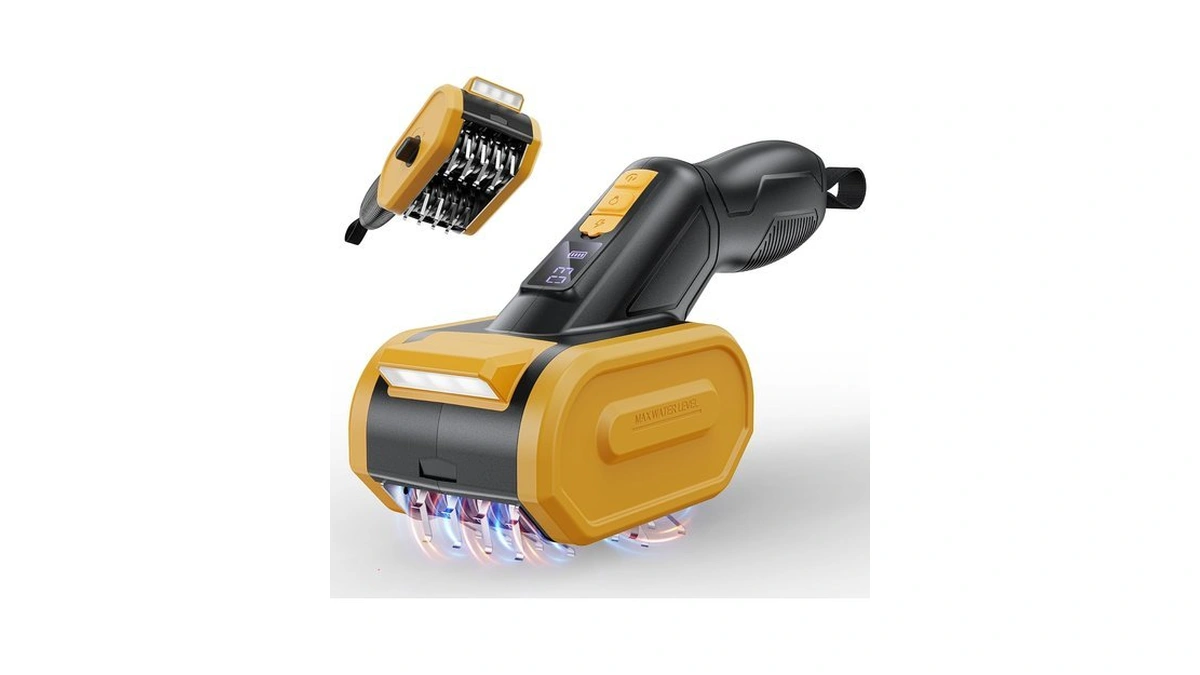 Tazeni Electric Bbq Grill Brush Cleaner, Bristle Free, 900rpm Dual-brushes