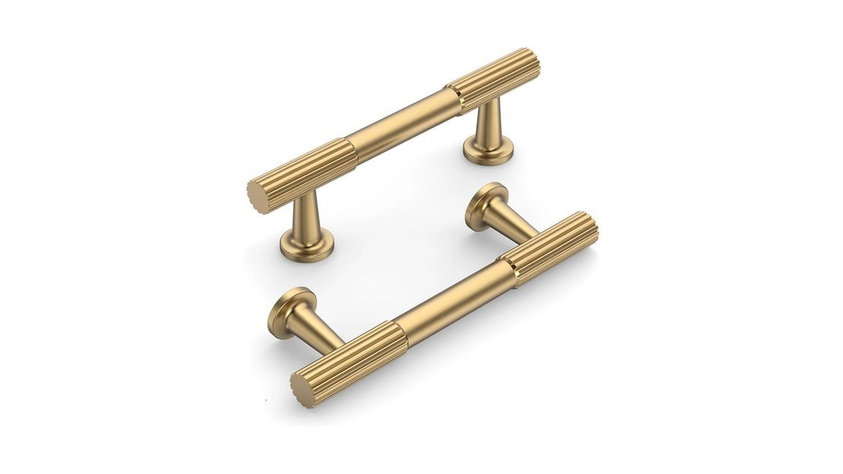 Knoklock 10 Pack 3 Inch(76mm) Kitchen Cabinet Handles Champagne Bronze