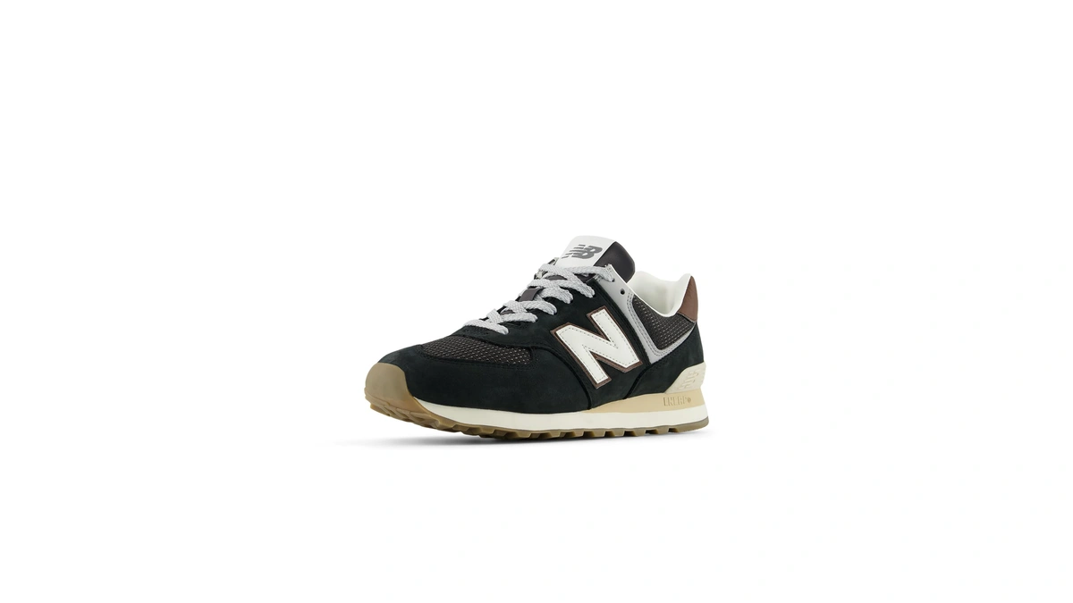 New Balance Unisex-adult 574 Sneaker, Brown/dark Silver Metallic, Men 5.5