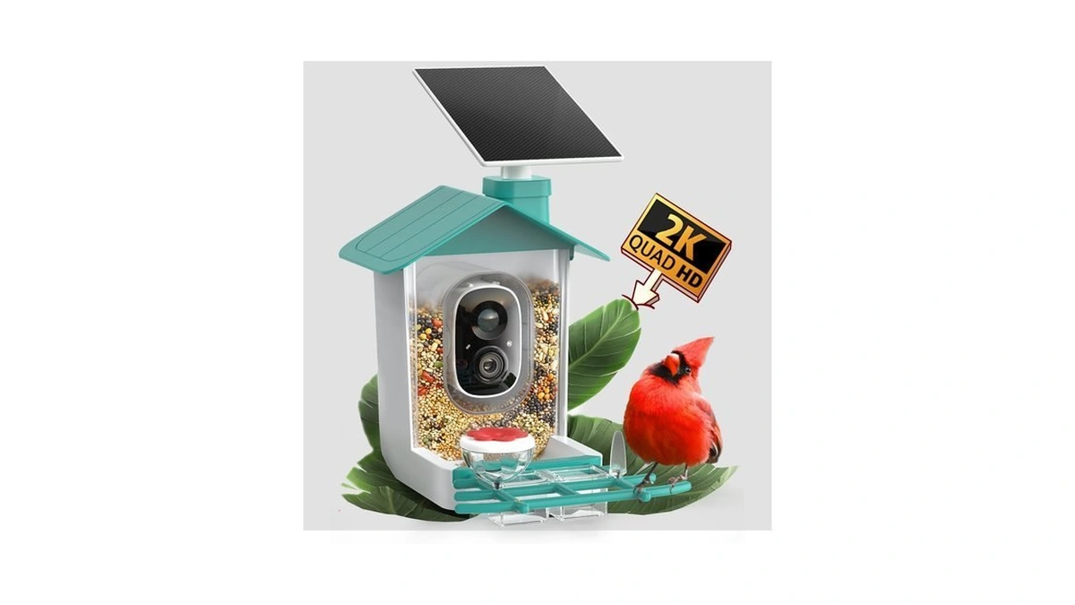 Cooau 30% Faster Solar Charging Smart Bird Feeder With 2k