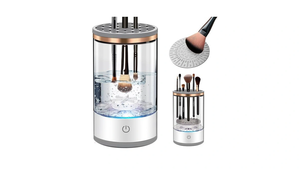 Electric Makeup Brush Cleaner With Brush Clean Mat, Usb Charging