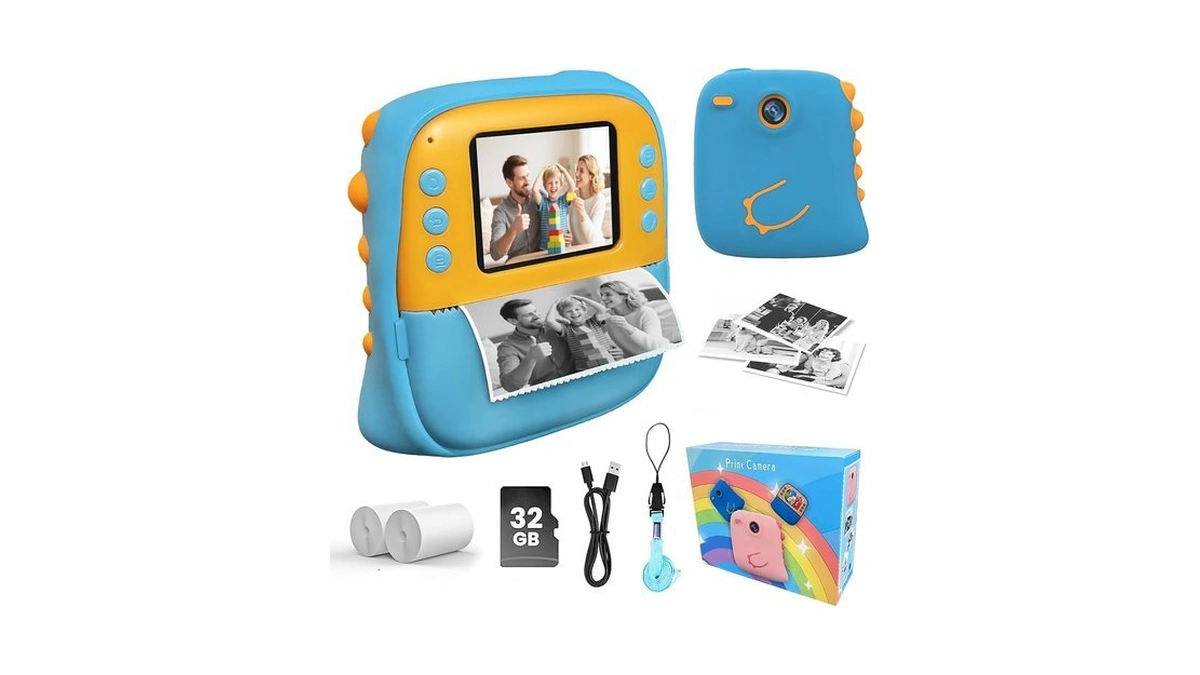 Instant Print Camera For Kids Gift,protable Kids Game Camera