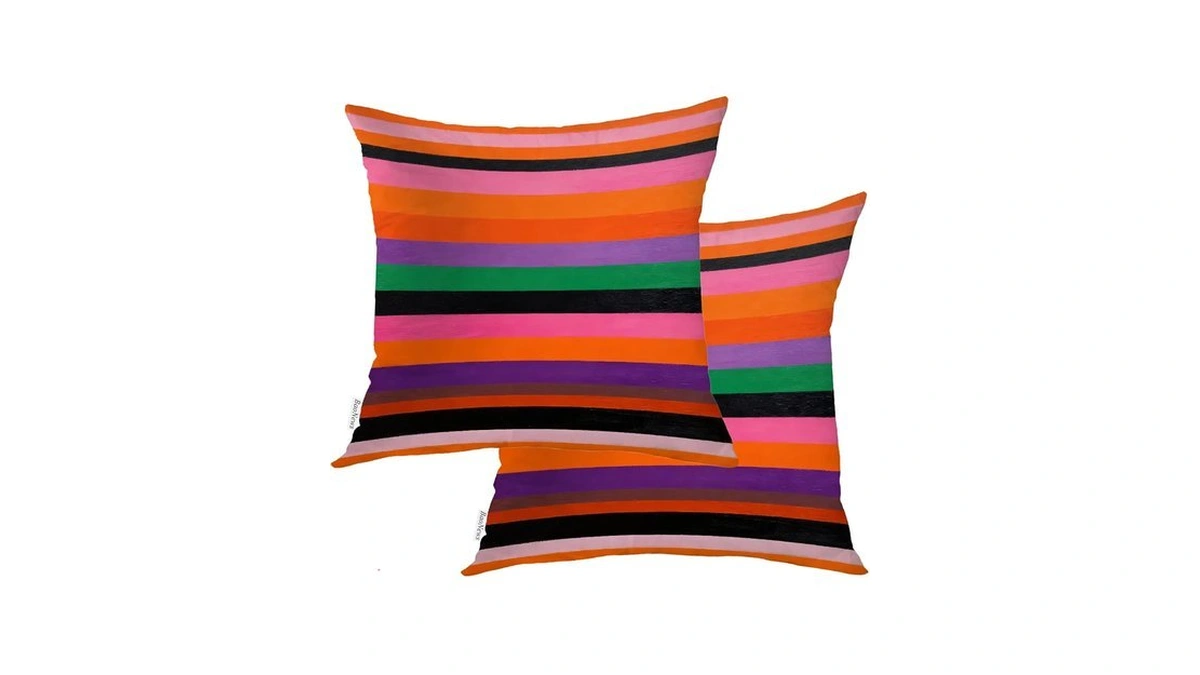 Baonews Colourful Mexican Striped Decorative Pillow Covers, Juicy Fashionable Shades