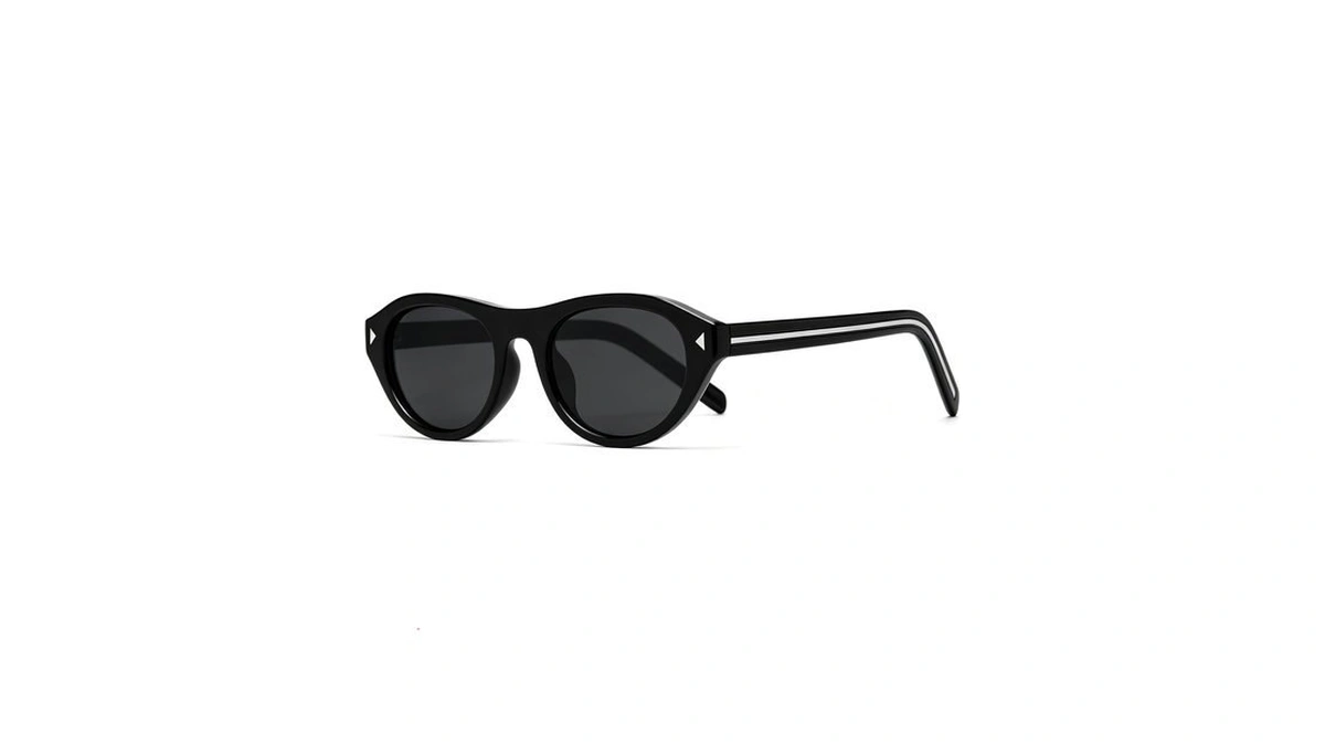Breaskun Retro Oval Sunglasses For Women Men 70s Trendy Round