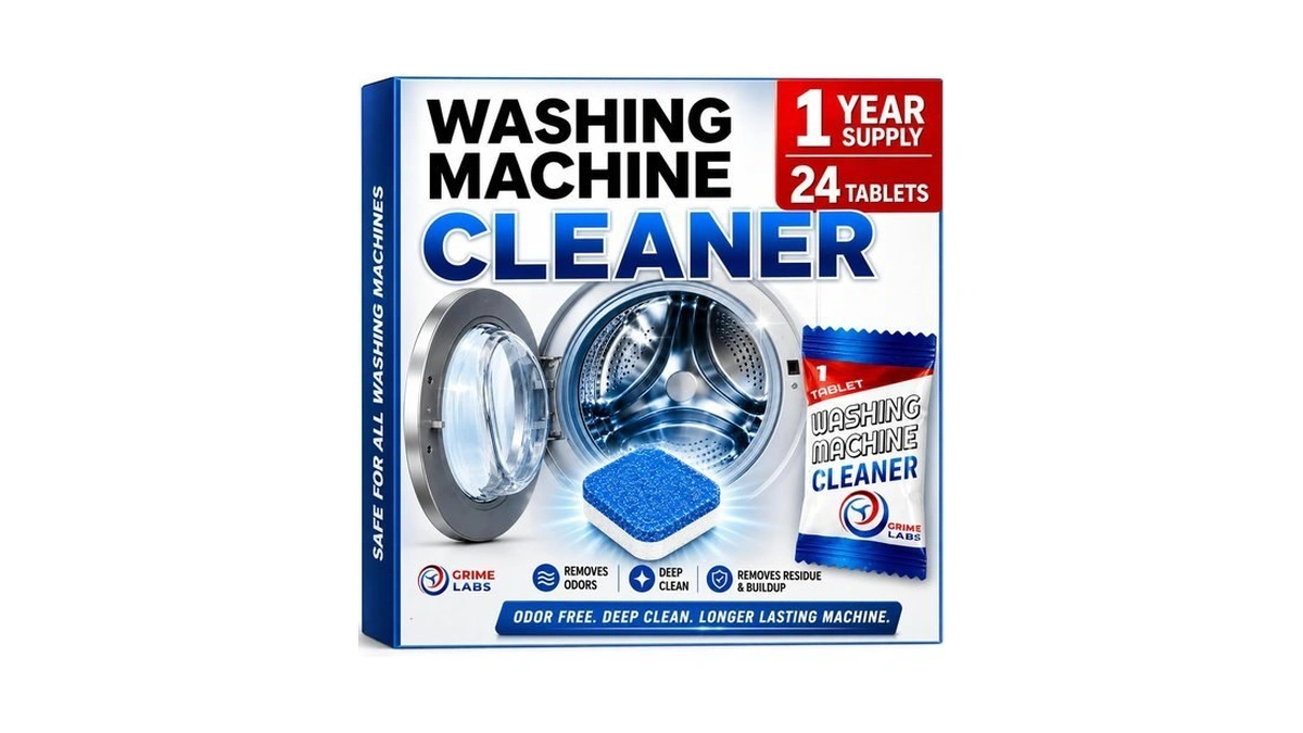 Grime Labs Washing Machine Cleaner Tablets - Penetrating Deep Clean