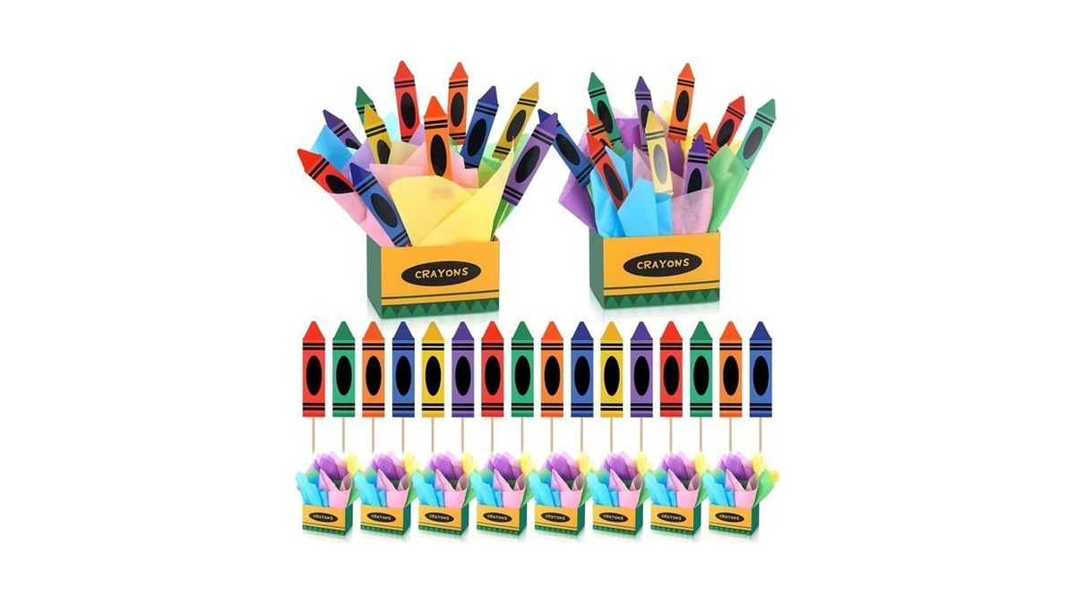 8 Sets Crayon Decorations For Classroom, Crayon Themed Classroom Decor