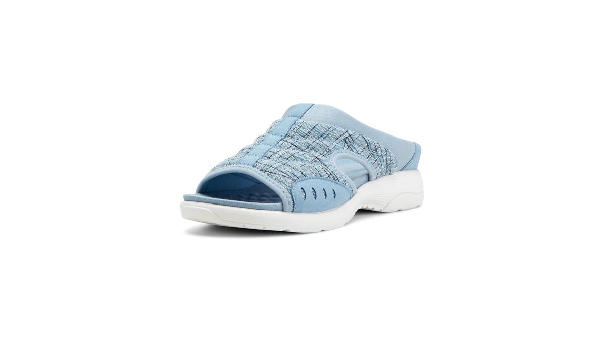 Easy Spirit Traciee Women's Sandal, 6.5 B(m) Us, Light Blue-denim-abstract
