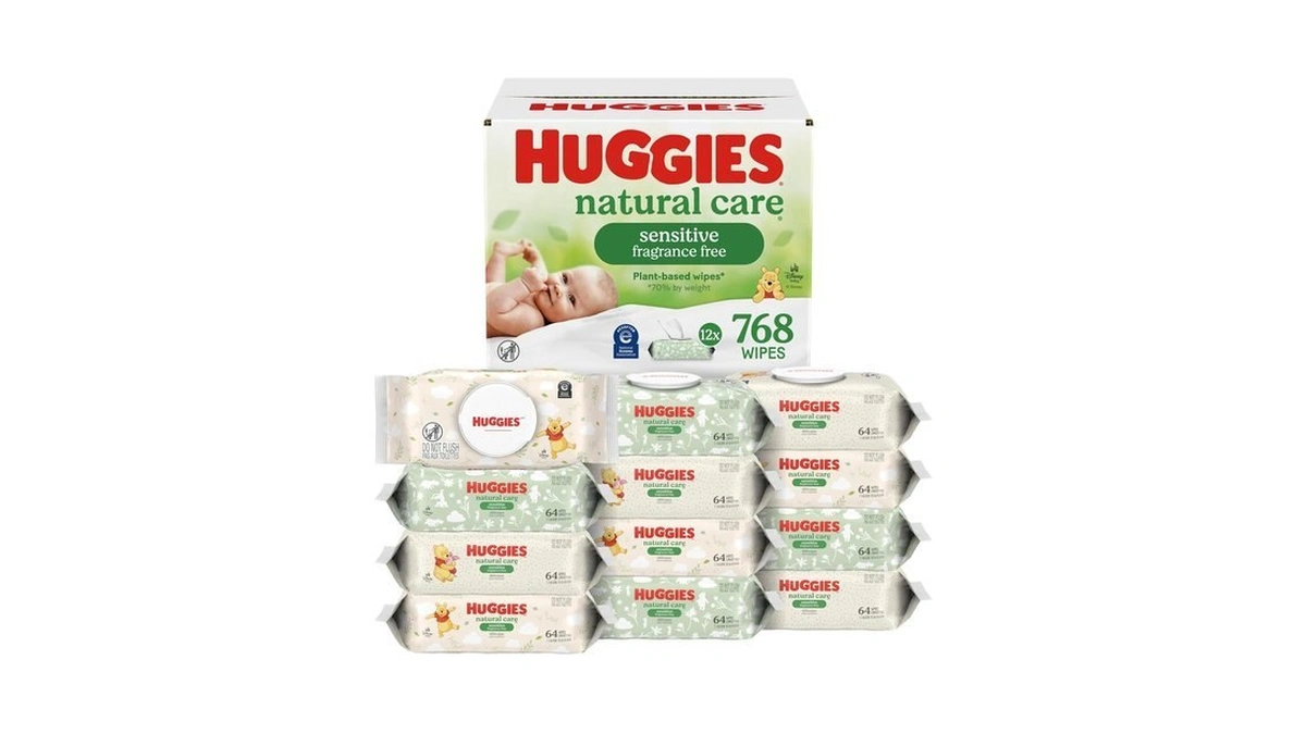 Huggies Natural Care Sensitive Baby Wipes, Unscented, Hypoallergenic, 99% Purified