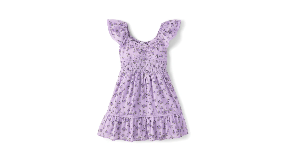The Children's Place,girls,casual Smocked Dress,sleevelesslavender Tea,large