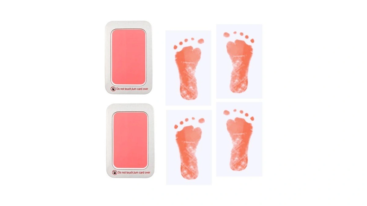 Rikwog Baby & Pet Paw Print Kit, 2 Pink Inkless