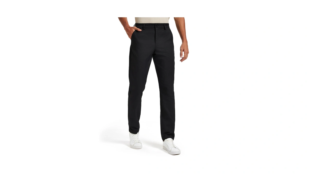 Men's Classic Fit Stretch Golf & Dress Pants 32'' Black