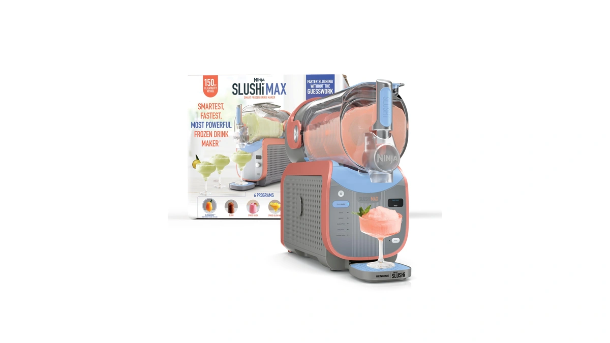 Ninja Slushi Max Smart Frozen Drink Maker, 12+ Servings, Peach,
