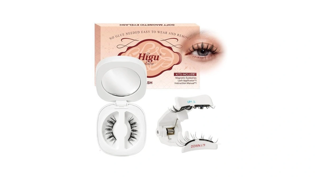 Higu Clace Magnetic-eyelashes, Soft Reusable Magnetic Eyelashes With Applicator No