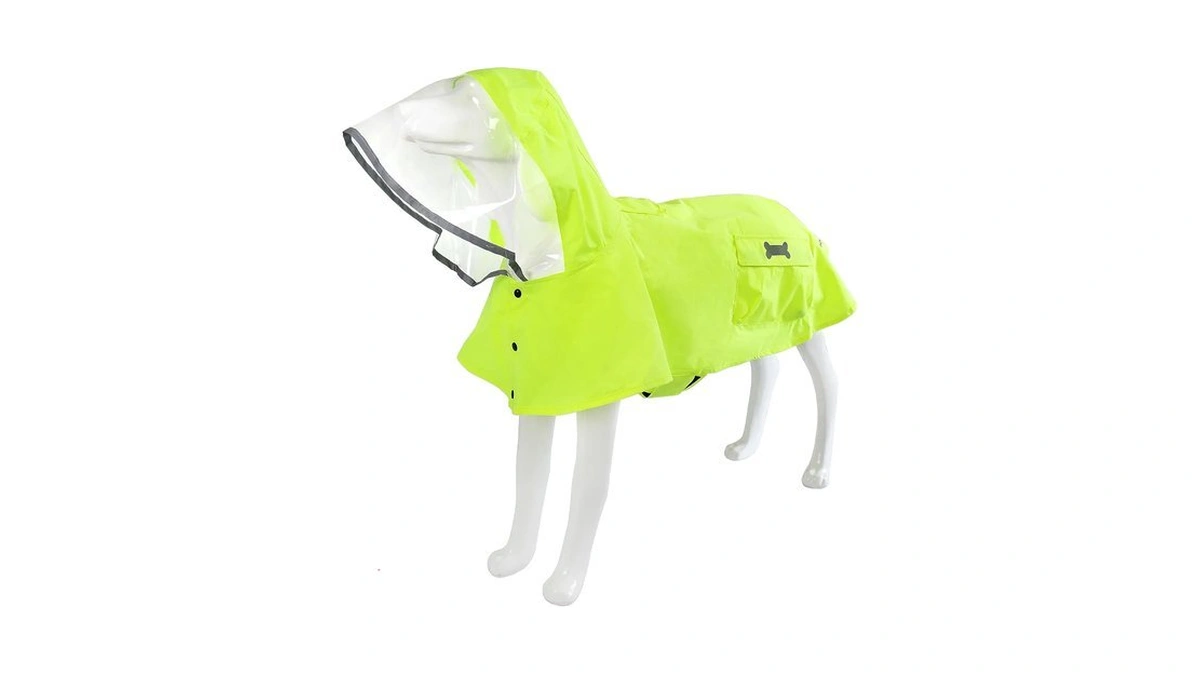 Dog Raincoat Waterproof Rain Poncho With Hoodie, High Reflective Adjustable