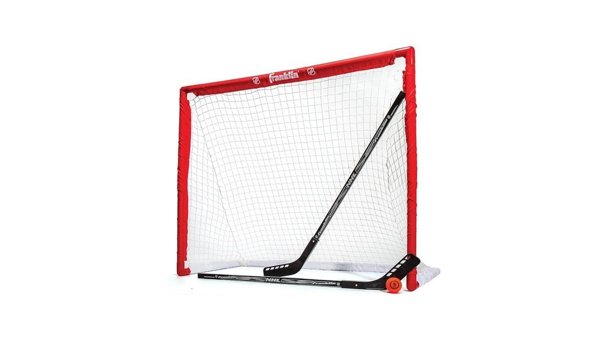 Franklin Sports Hockey Goal, Ball, And Stick Set - Nhl