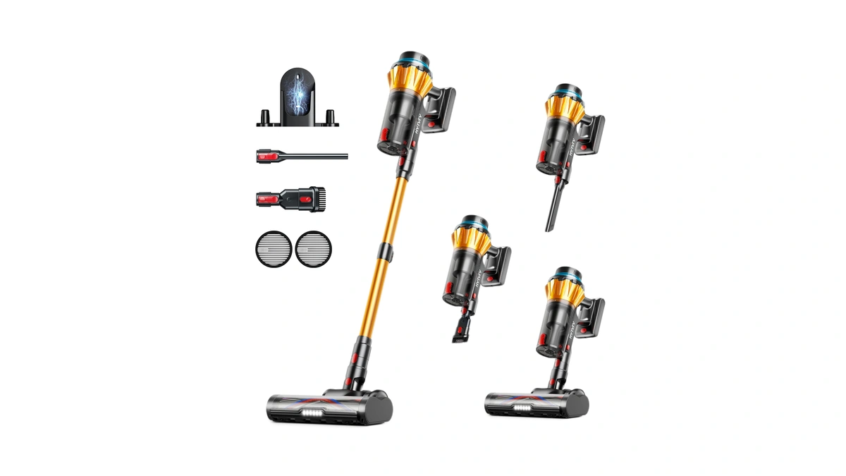 Cordless Vacuum Cleaner, 650w/60kpa/70 Mins Cordless Stick Vacuum, Self-standing Wireless