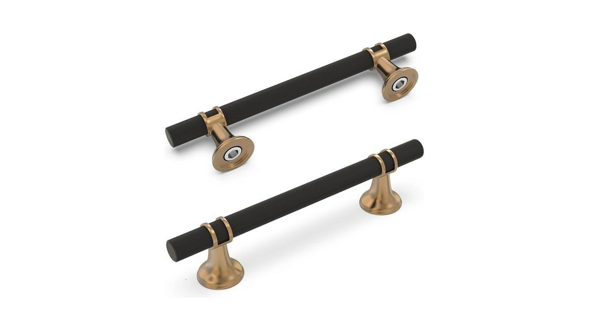Komotia 10 Pack 5 Inch Cabinet Pulls Knurled Matte Black