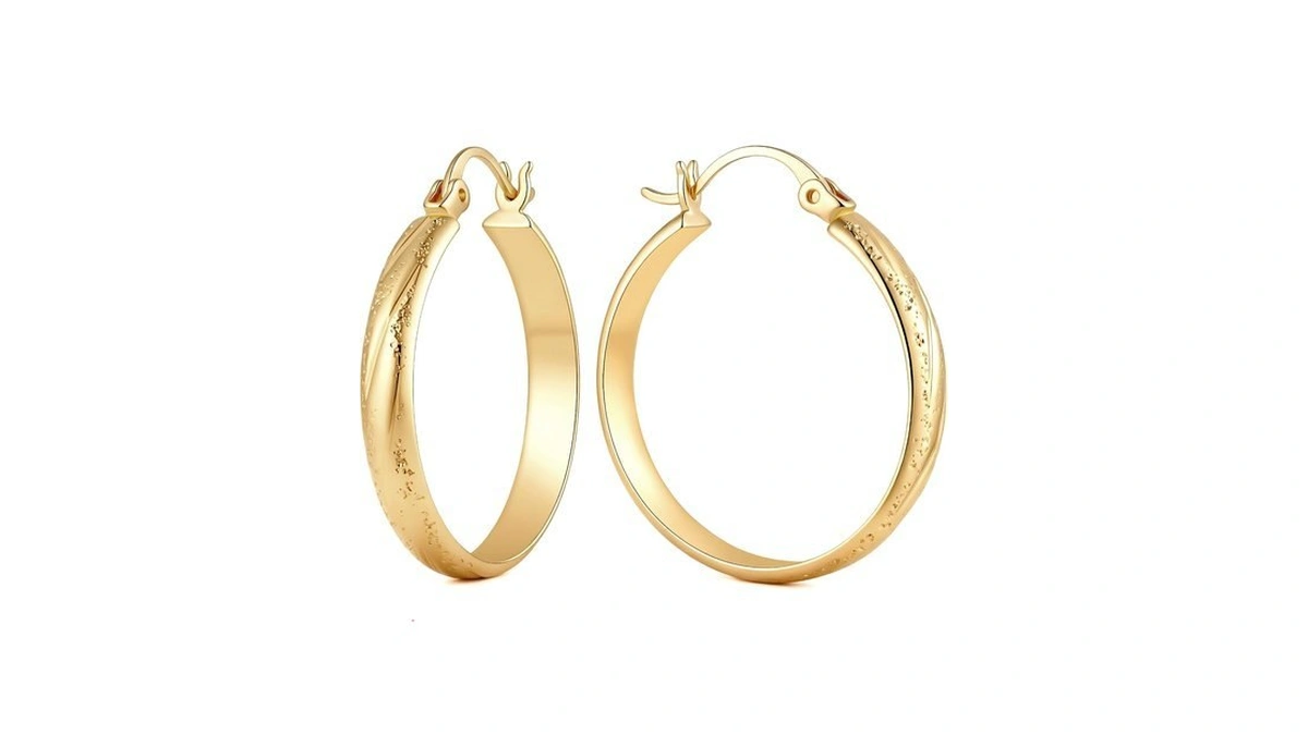 Usesmtle 14k Gold Hoop Earrings For Women 14k Gold Earrings