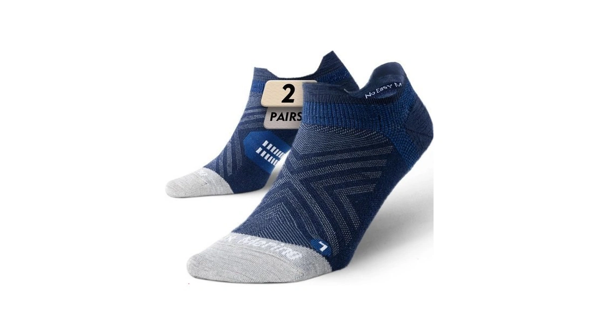 Juclise Men's Thin Merino Wool No Show Running Socks, Summer