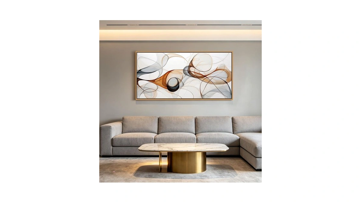 Klakla Abstract Wall Art Framed Modern Picture For Living Room