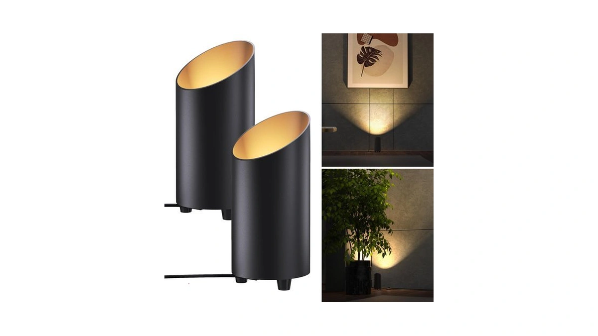 Sunco 2 Pack Led Uplight Indoor Spotlights, With Foot Switch,