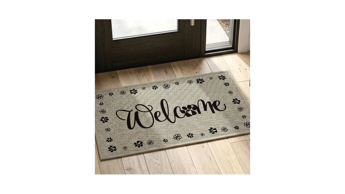 Artoid Mode Welcome Dogs Print Washable Doormat, Seasonal Decor Non