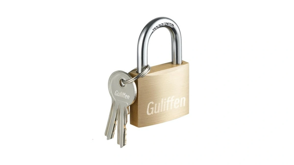 Guliffen Solid Brass Padlock With Key With 1-9/16 In. (40