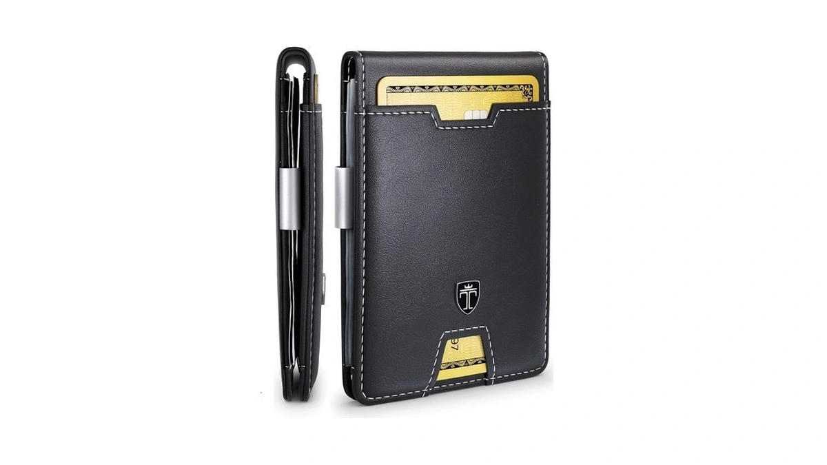 Travando Money Clip Wallet - Rfid Protected Bifold Wallet For