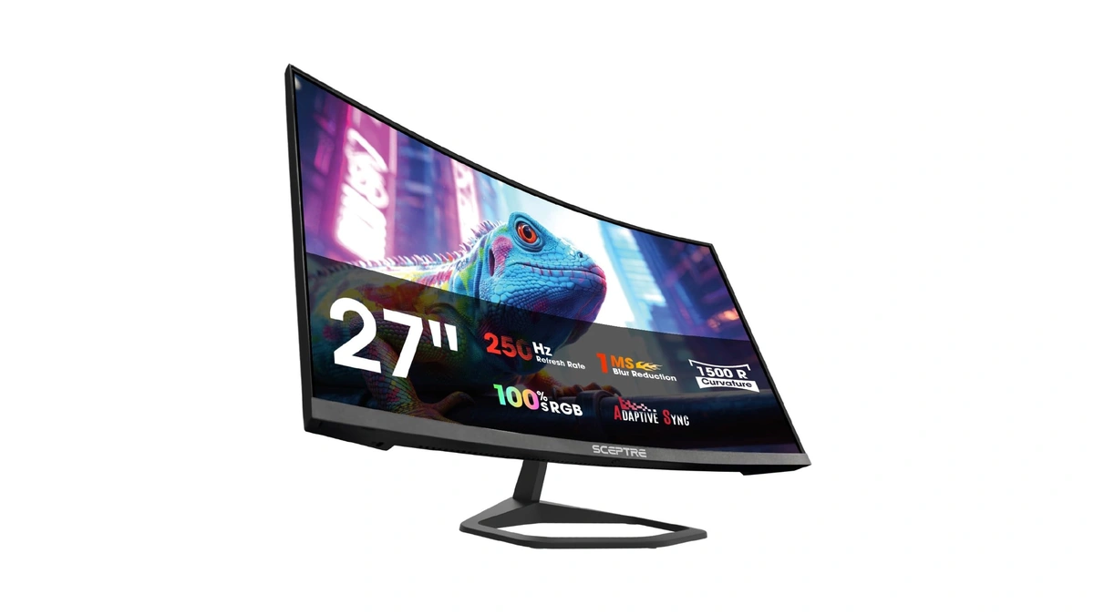 New! Sceptre 27-inch Curved Gaming Monitor 1080p 1500r Up To