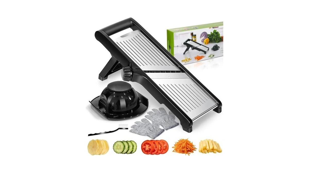 Mandoline Slicer, Adjustable Stainless Steel Vegetable Slicer For Kitchen