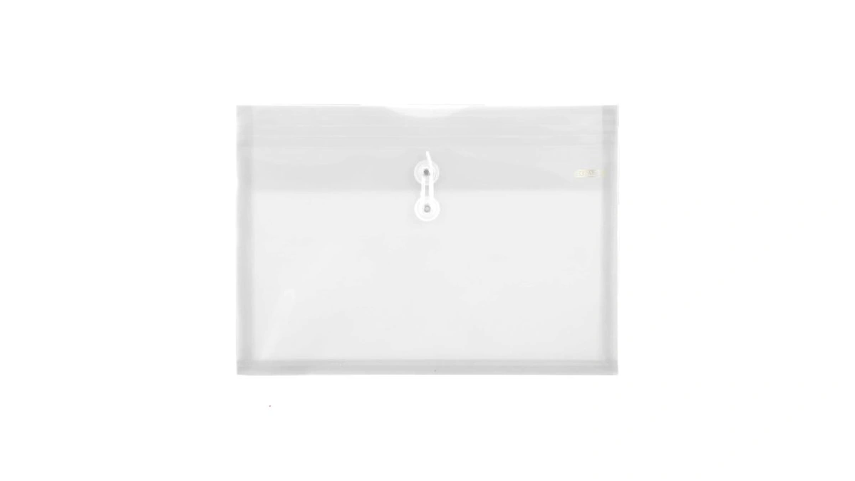 Bazic Products Clear Side-loading String Envelope, A4/letter