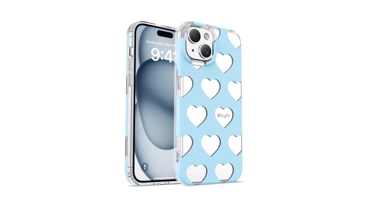 Jqrzaoak Heart Pattern Cute Phone Case For Iphone 15 6.1",
