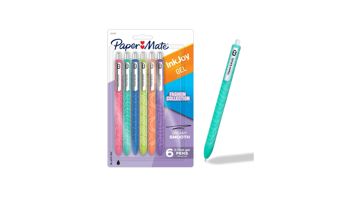 Paper Mate Inkjoy Gel Pens, Fashion Barrels, Retractable, Medium Point