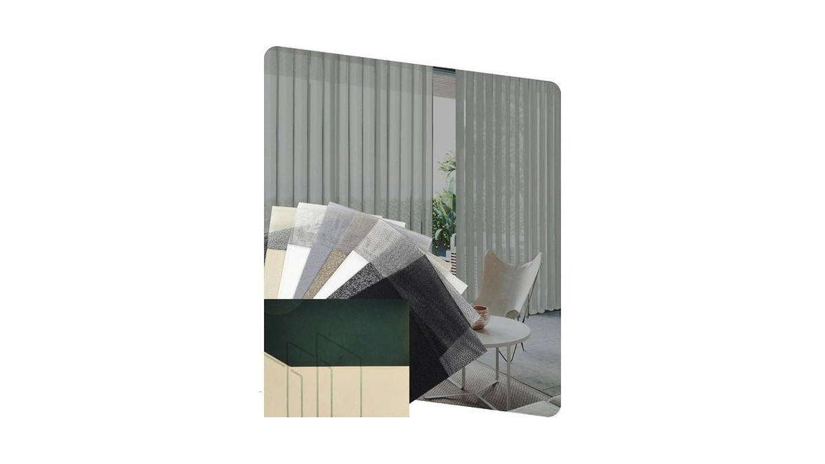 Yoolax Motorized Sheer Vertical Blinds, Multicolor Fabric Samples