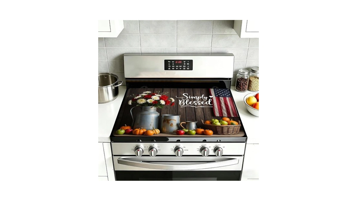 Electric Stove Top Cover,farmhouse Flowers Stove Cover For Glass Top