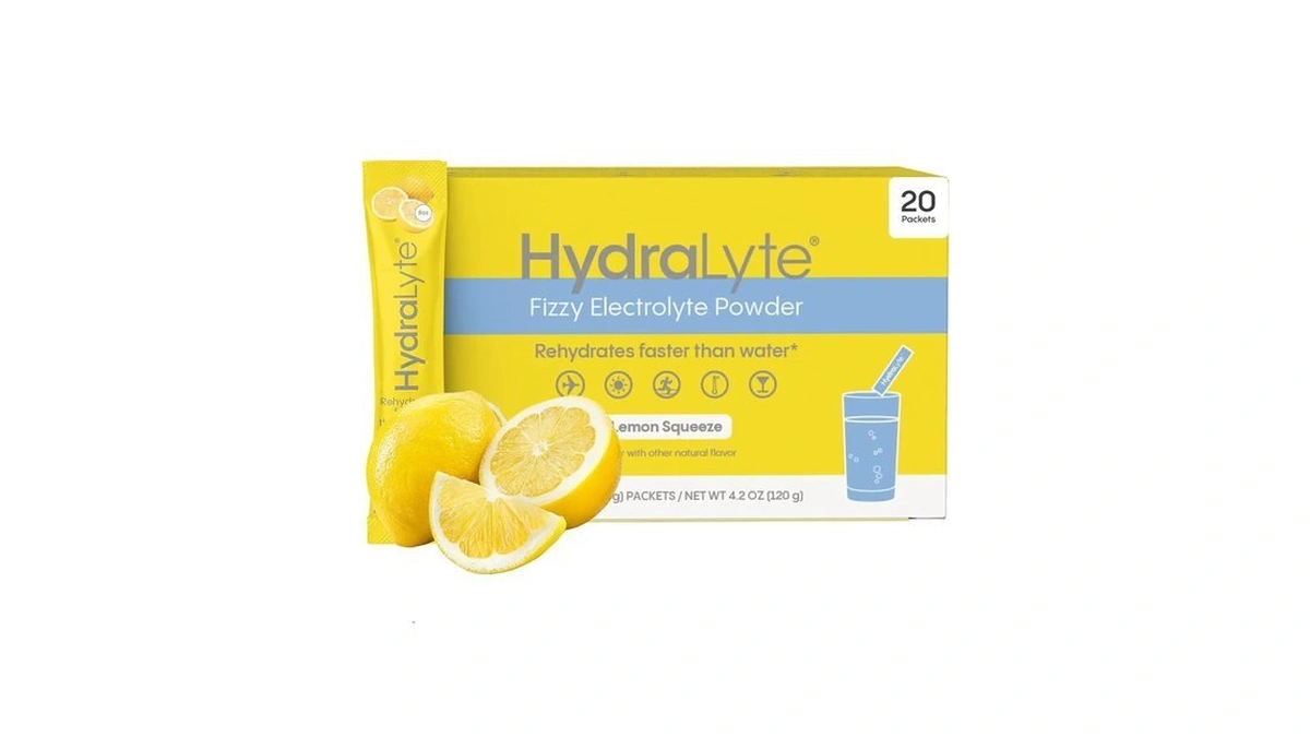 Hydralyte Electrolyte Hydration Packets Lemon Squeeze, 20 Count